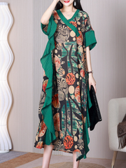 Dream Girl Kaftan-Kleid mit V-Ausschnitt und kurzen Ärmeln