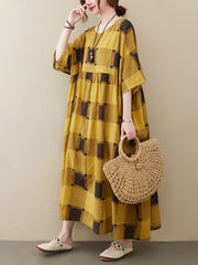 Langes, formelles Abend- und Party-Kittelkleid