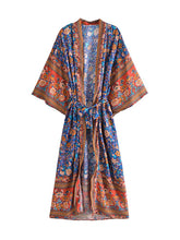 Party Wear Beauty Langes Kimono-Kleid mit Blumenmuster
