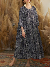 Power Of Black – Baumwoll-Hängerkleid mit Tribal-Print