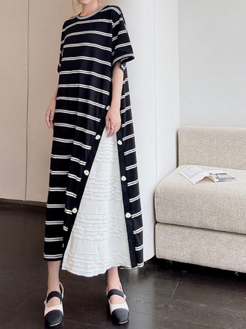 Summer Casual Party Wrap Maxi Dresses Short Sleeve A Line Long Tiered Sun dress