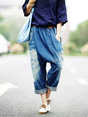 Pantalon en jean "Je ne suis pas une reine de beauté"