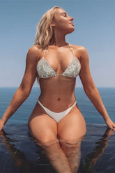 Ensemble bikini bandage strass