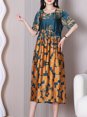 Robe tunique coupe A à col rond Fragran