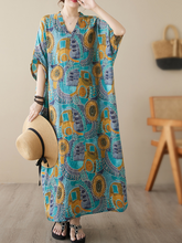 Robe caftan à manches courtes et col en V Game Of Love