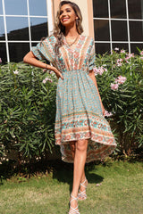 Robe abricot à l'ambiance bohème