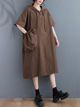 Just My Type – Midi-Kapuzenkleid aus Baumwolle