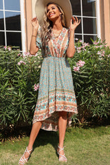 Robe abricot à l'ambiance bohème