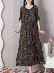 Down To Earth A-Linien-Kleid mit Rundhalsausschnitt