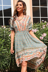 Robe abricot à l'ambiance bohème