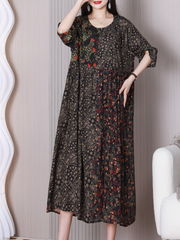 Down To Earth A-Linien-Kleid mit Rundhalsausschnitt