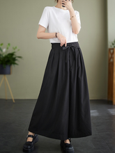 Pantalon taille haute en coton à jambes larges Keep Your Dream Save