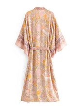 Robe de plage longue à imprimé floral multicolore