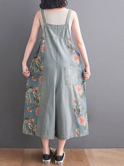 Combinaison en jean à jambes larges Tu es toujours là