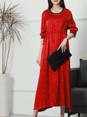 Petite A-Linien-Kleid mit Rundhalsausschnitt