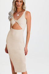 Pinko Strickkleid mit offener Vorder- und Rückseite