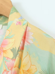 Veste kimono à manches courtes et col à revers Pure Soul