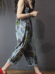 Salopette en jean à imprimé floral Beautiful in Eyes