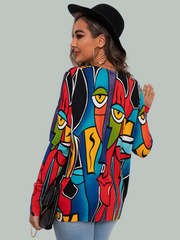 Pull Cross-Border à manches longues et col rond imprimé