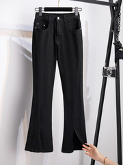 jean taille haute décontracté ample taille extra large pantalon bas