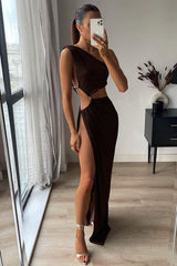 Cala Maxikleid mit Cut-Out