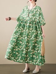 The lost heart Round Neck Smock Dress