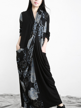 modischer Rock mit V-Ausschnitt, langes, schönes Maxikleid