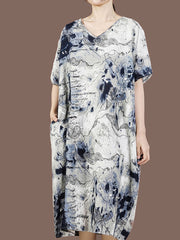 Robe mi-longue « Retenant-moi »