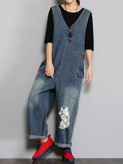 Twill Patched Overall Dungarees (USA ONLY)