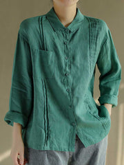 Chemise plissée à col carré Touch of Soul