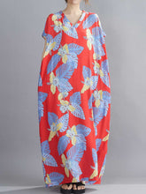 Robe caftan à imprimé feuilles Believe Your Self