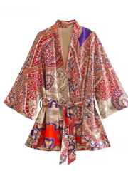Blumendruck Kimono, Kurzer Kimono, Kimono Cardigan, Geschenk für Sie, Kimonojacke