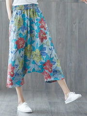 Fermez les yeux Pantalon en jean déchiré imprimé de style ethnique d'hier