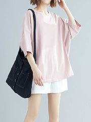 Foggy Day Round Neck Plain Top