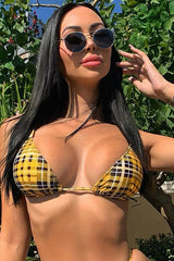 Maillot de bain brésilien push-up à rayures