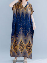 Robe caftan à motif de losanges