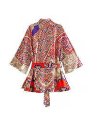 Blumendruck Kimono, Kurzer Kimono, Kimono Cardigan, Geschenk für Sie, Kimonojacke