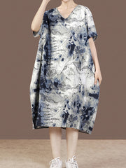 Robe mi-longue « Retenant-moi »