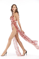 Pailletten Party Elegantes Maxi Etuikleid