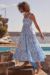 Robe longue froncée Ashlyn