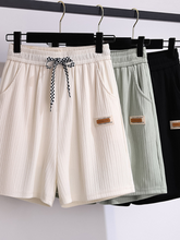 pantalon court ample et élégant taille haute pour l'été