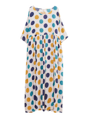 Weibliche sommer lose kurzarm große schaukel Kittel kleid