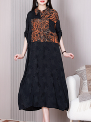 Robe trapèze à col à revers Wonderful Tonight