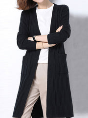 Cardigan long « Attendez-le »