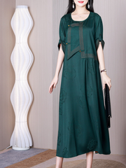 Down To Earth A-Linien-Kleid mit rundem Halsausschnitt