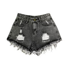 Short en jean vieilli pour femme Y2K