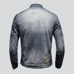Veste en jean motard vintage d'hiver