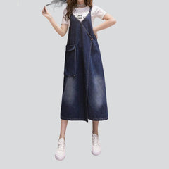 Robe cargo en jean pour femme