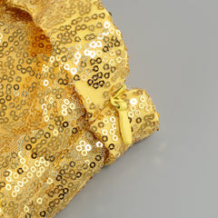 Gelbes trägerloses Minikleid mit Pailletten