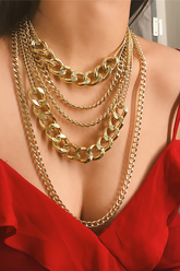 Gotische mehrlagige Barock-Kettenhalskette